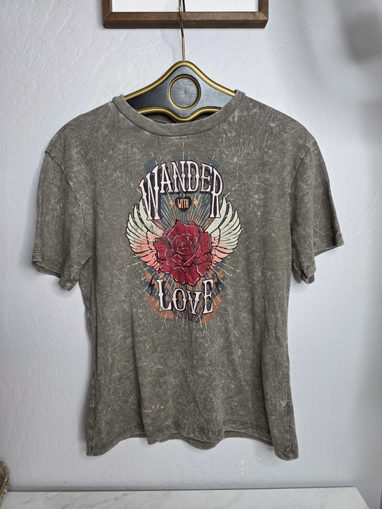 No Boundaries Tops - No Boundries Washed Olive Short Sleeve‎ Crewneck T-Shirt Size Medium